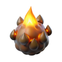 extraordinary modern A single, glowing ember, emitting sparks and smoke high quality png