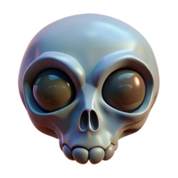 vibrant abstract Alien skull, bone-like structure, large eye sockets original png