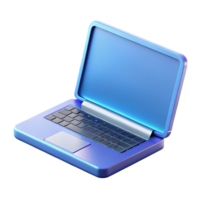 magnificent minimalist Laptop computer with open lid authentic png