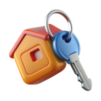 extraordinary vintage House key on a key ring detailed png