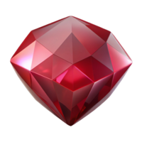 stunning rustic A single, polished gemstone, ruby red, authentic png