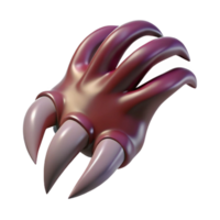 magnificent modern A realistic rendering of a demon's hand, clawed, original png