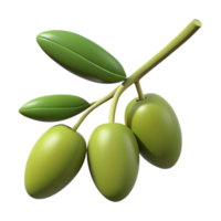 magnificent modern One branch of olive tree with green olives exclusive png