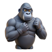 impressive abstract A gorilla, beating chest high resolution png