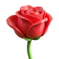 beautiful modern Single red rose bud professional png
