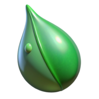 serene abstract Single dewdrop on a green leaf genuine png