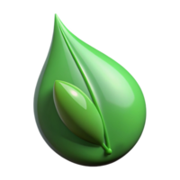 beautiful artistic Single dewdrop on a green leaf professional png