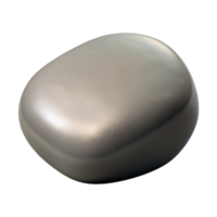 elegant rustic Smooth river stone, grey premium png