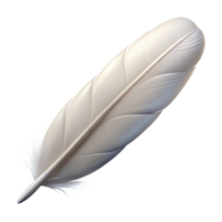 elegant abstract Single feather, white high resolution png