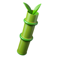 elegant artistic Bamboo stalk, green high resolution png