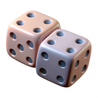 dramatic abstract A pair of dice showing snake eyes, high quality png
