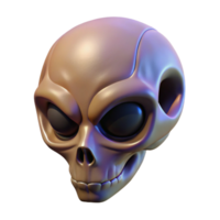 impressive modern Alien skull with elongated cranium exclusive png