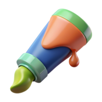 elegant traditional A tube of paint, squeezed out premium png