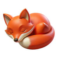 magnificent abstract A sleeping Red Fox, authentic png
