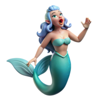 wonderful artistic Siren, alluring sea nymph, singing, authentic png