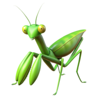 wonderful rustic Single green praying mantis 4K png