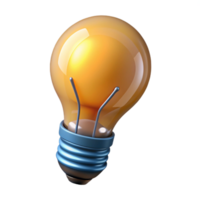 magnífico minimalista uma luz lâmpada com uma brilhando filamento, Alto resolução png
