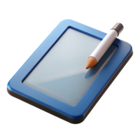 elegant abstract A tablet computer with a stylus, high resolution png