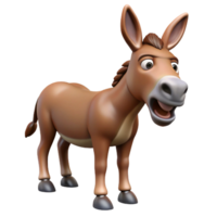 impressive artistic A braying donkey, high resolution png