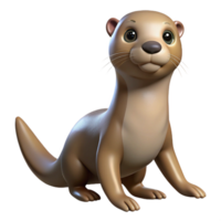 wonderful modern A playful otter, high resolution png
