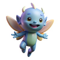 impressive abstract A playful sprite, fluttering wings, mischievous grin, genuine png