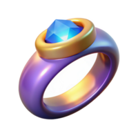 serene rustic A magic ring, inlaid with a gemstone, glowing softly, high resolution png