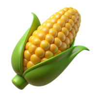 beautiful modern Ear of corn, kernels visible detailed png