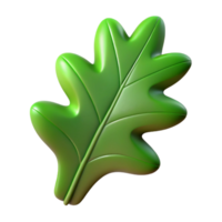 stunning classic Oak leaf, green 4K png