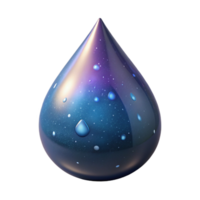 wonderful minimalist A single raindrop containing a miniature galaxy, exclusive png