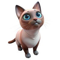 dramatic abstract A curious siamese cat looking up original png