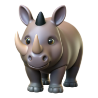 extraordinary modern A rhinoceros facing forward 4K png
