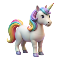 élégant moderne une mythique Licorne, avec une arc-en-ciel crinière et klaxon authentique png