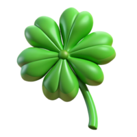 magnificent creative A single, green, four-leaf clover premium png