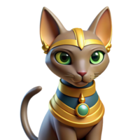 elegant vintage Bastet, Egyptian Cat Goddess, high quality png