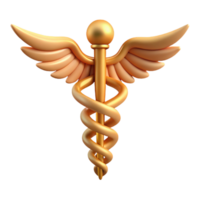 dramatic classic Caduceus, Hermes' staff, authentic png