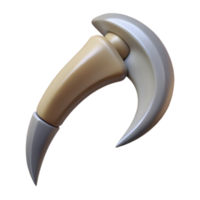 serene minimalist Harpy's Talon, single sharp talon, authentic png