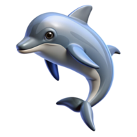 impressive modern A leaping dolphin, in mid-air, 4K png