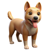 elegant modern A panting dog, tongue out, 4K png