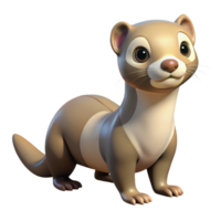 serene creative A ferret, playful, authentic png