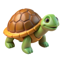 vibrant traditional A turtle, head out of shell, high quality png