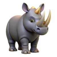 magnificent artistic A rhinoceros with a large horn original png