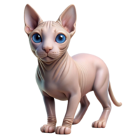 serene abstract A Sphynx cat with no fur high resolution png