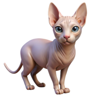 impressive contemporary A Sphynx cat with no fur premium png