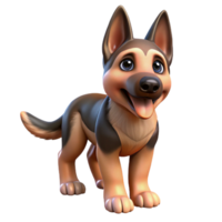 vibrant abstract A playful German Shepherd puppy, professional png