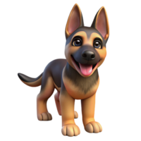 impressive artistic A playful German Shepherd puppy, authentic png