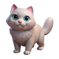 beautiful traditional A purring Persian cat, high quality png