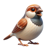 stunning abstract A chirping sparrow, 4K png