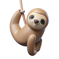 wonderful rustic A hanging sloth, professional png