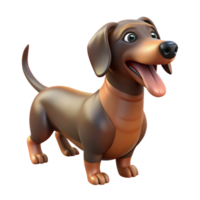 vibrant rustic A barking dachshund, professional png