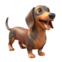 wonderful abstract A barking dachshund, premium png